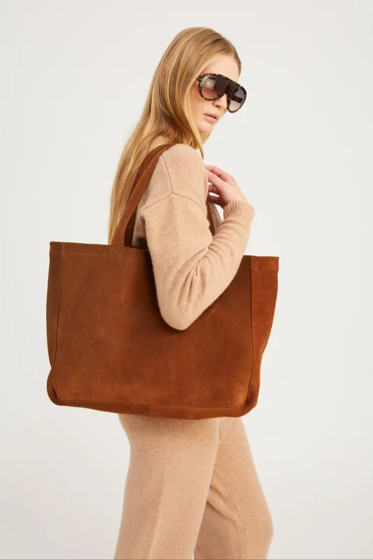 Caramel Pony Hair Stella Tote sold by SPRWMN