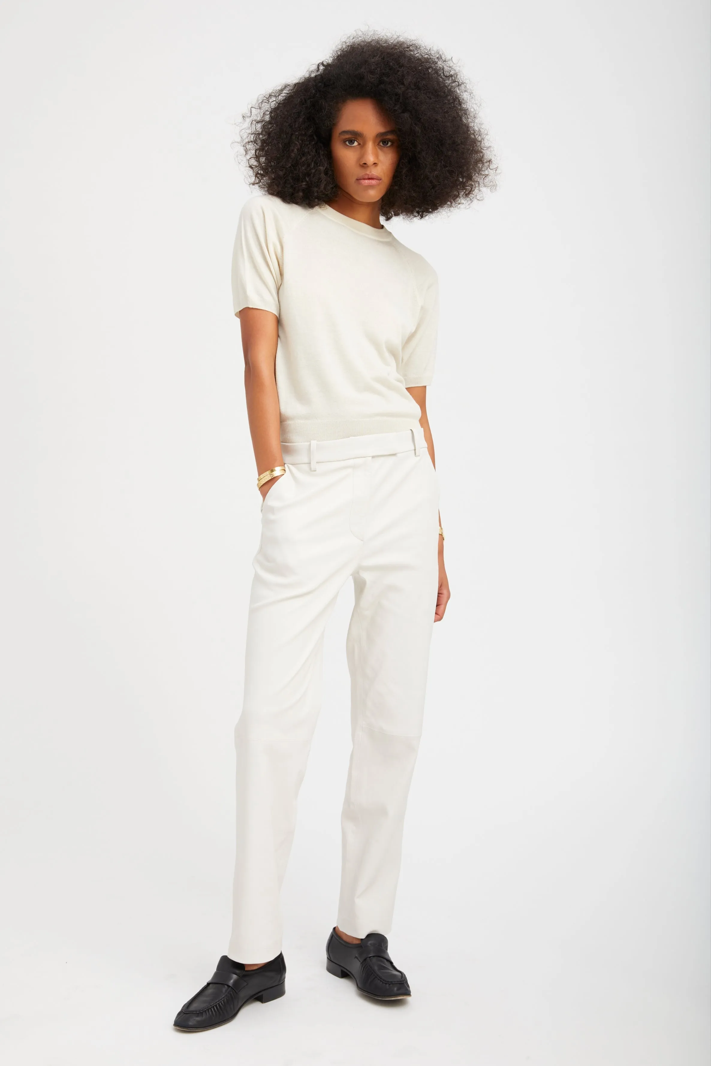 Shell Leather Sophia Cigarette Trousers sold by SPRWMN product image thumbnail 2