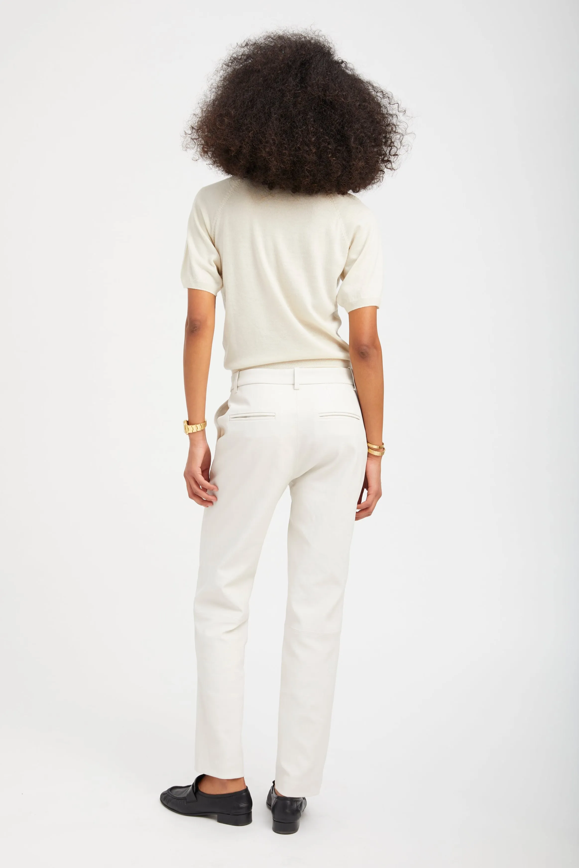 Shell Leather Sophia Cigarette Trousers sold by SPRWMN product image thumbnail 4