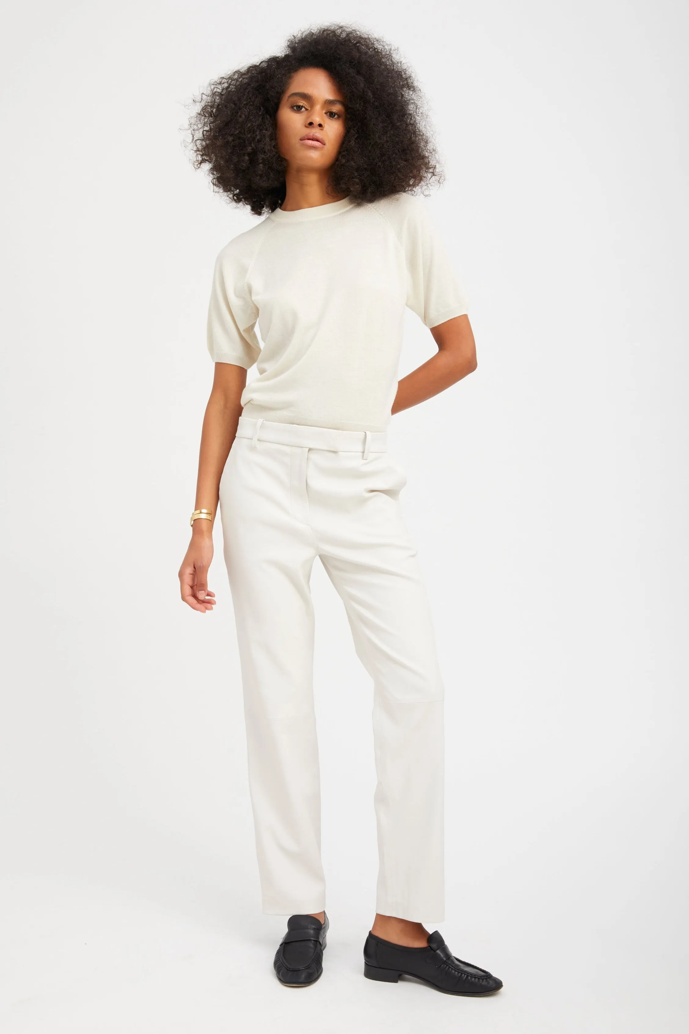 Shell Leather Sophia Cigarette Trousers sold by SPRWMN