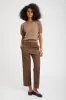 Truffle Leather Cropped Trousers sold by SPRWMN