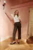 Truffle Leather Cropped Trousers sold by SPRWMN
