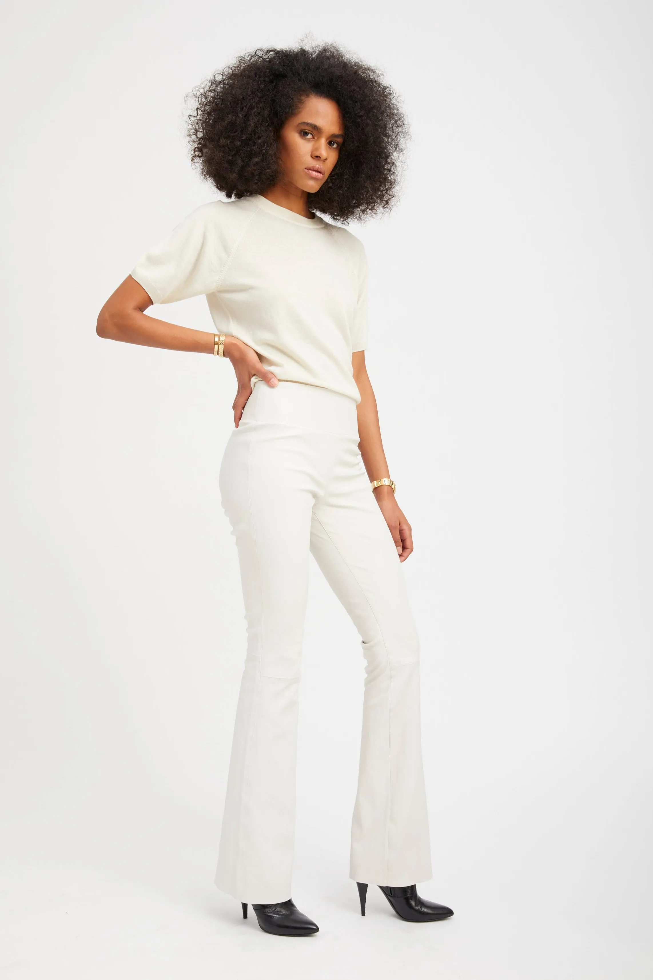 Jane Leather Micro Flare sold by SPRWMN product image thumbnail 3