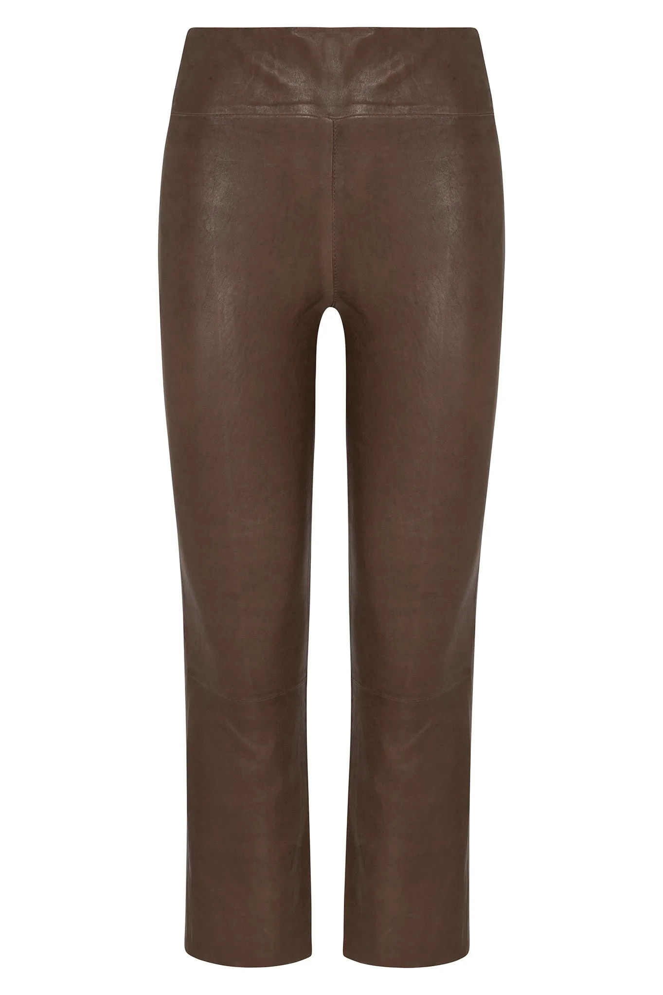 Truffle Leather Crop Flare sold by SPRWMN