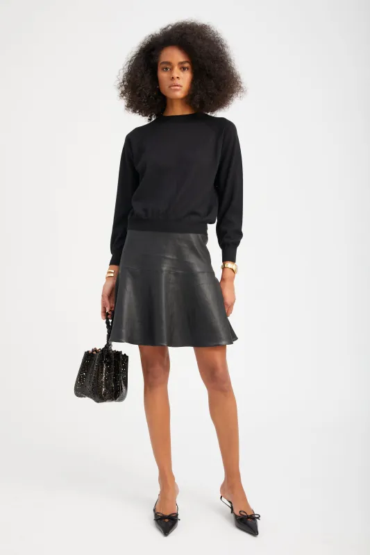 Black Leather Jane Skirt sold by SPRWMN