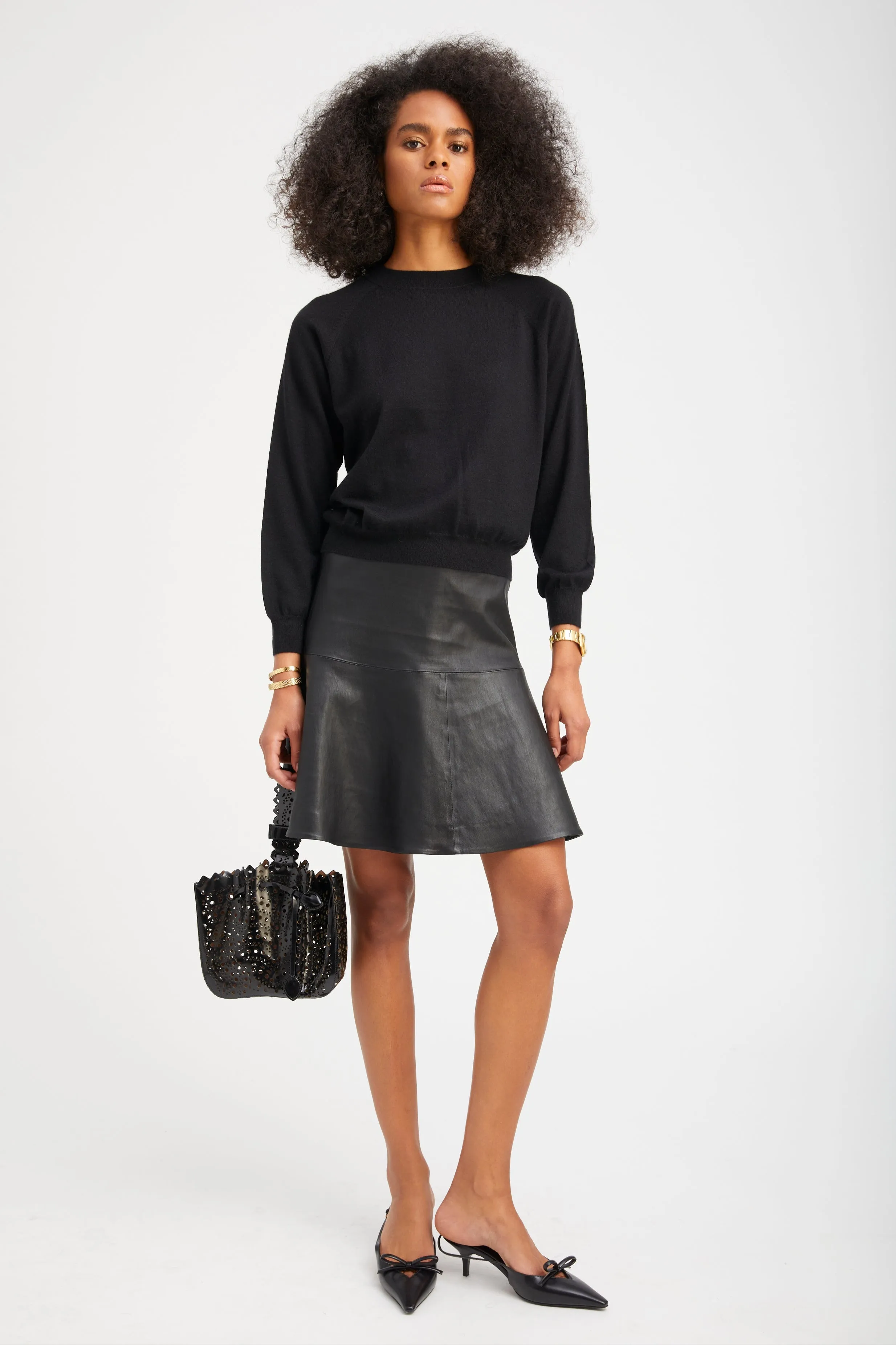 Black Leather Jane Skirt sold by SPRWMN product image thumbnail 2