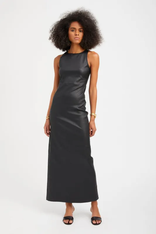 Leather Audrey Maxi Dress made by SPRWMN