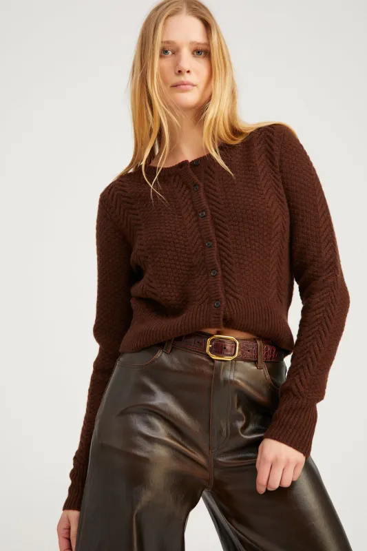 Americano Cashmere Cable Knit Cardigan sold by SPRWMN