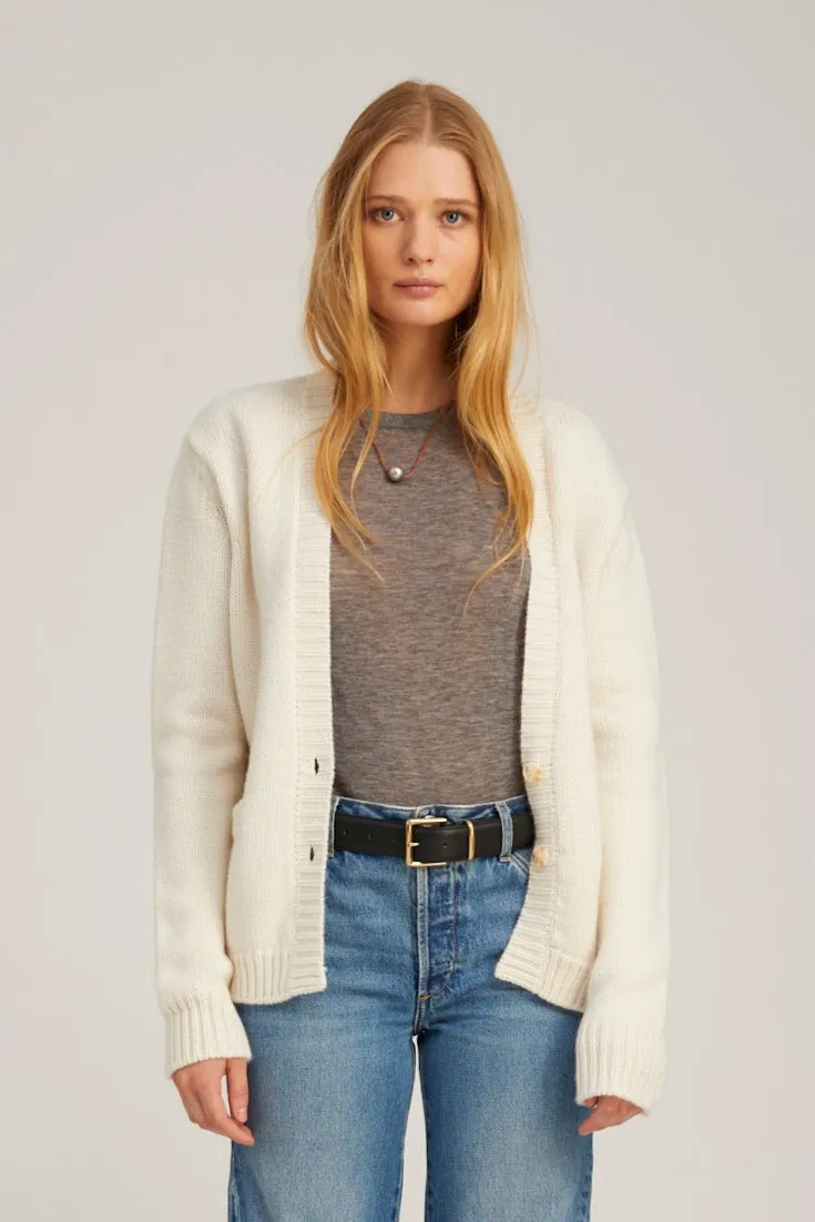 Ivory Cashmere Cardigan sold by SPRWMN product image thumbnail 2