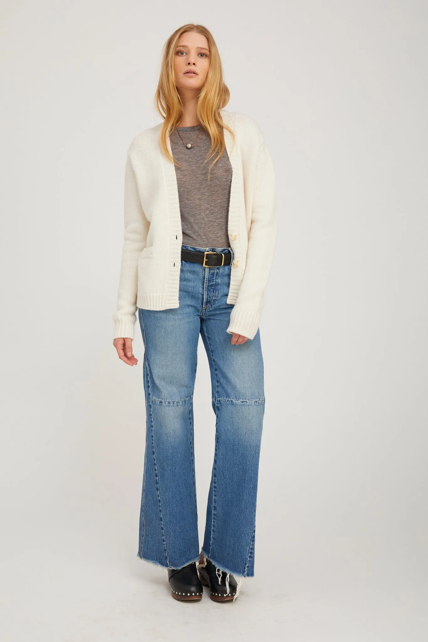 Ivory Cashmere Cardigan sold by SPRWMN product image thumbnail 4