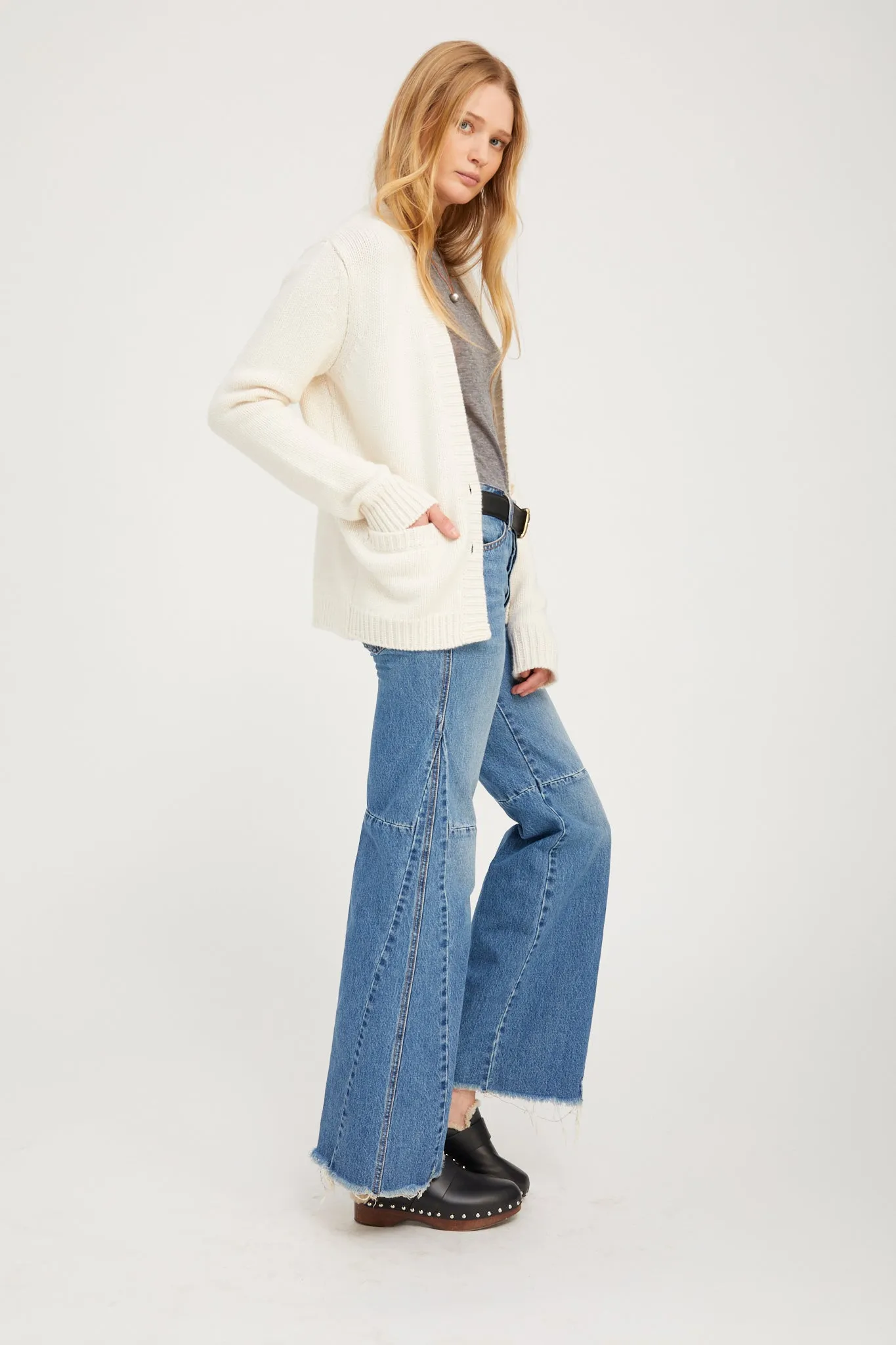 Ivory Cashmere Cardigan sold by SPRWMN product image thumbnail 5