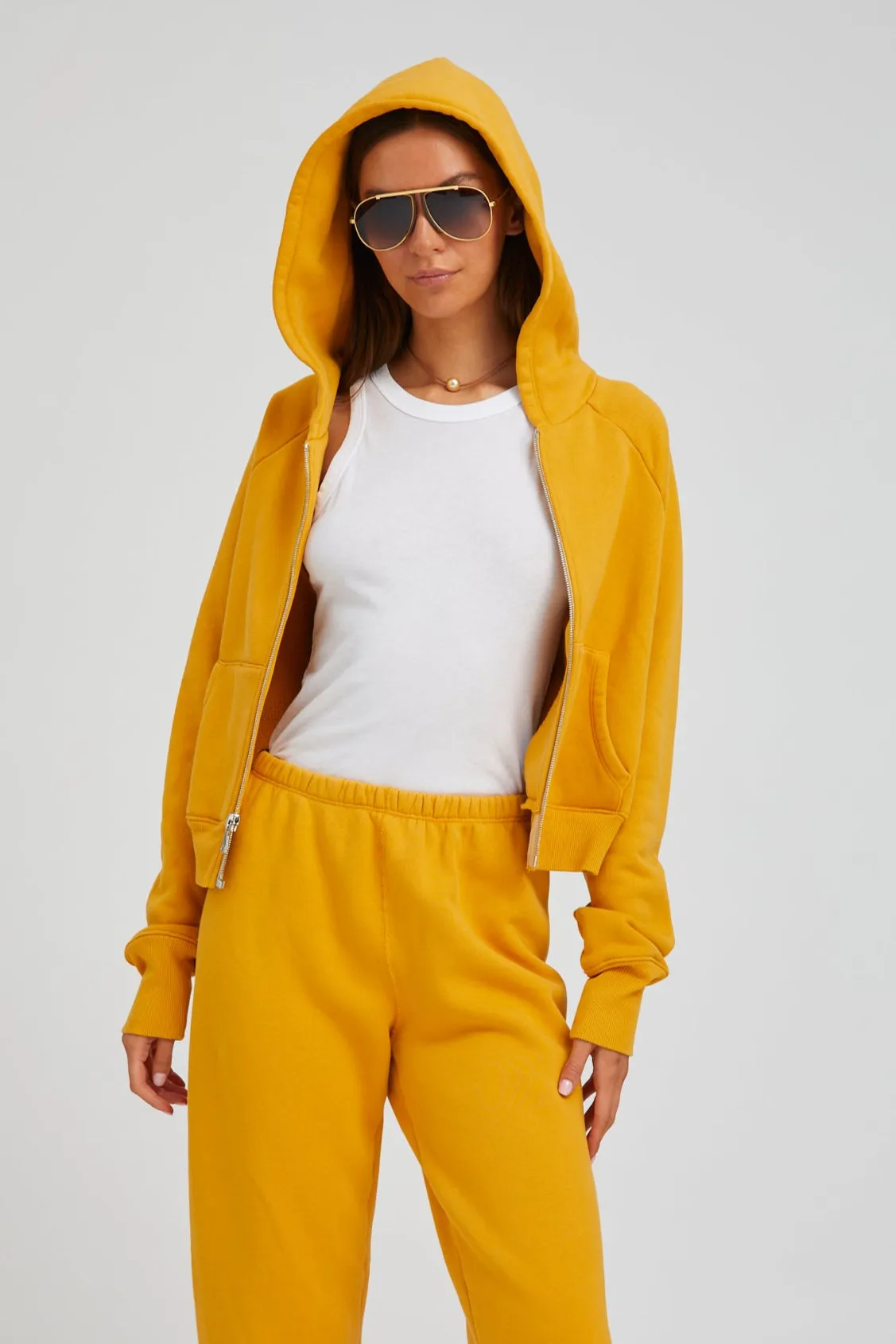 Shrunken Zip-Up Cotton Hoodie sold by SPRWMN product image thumbnail 2