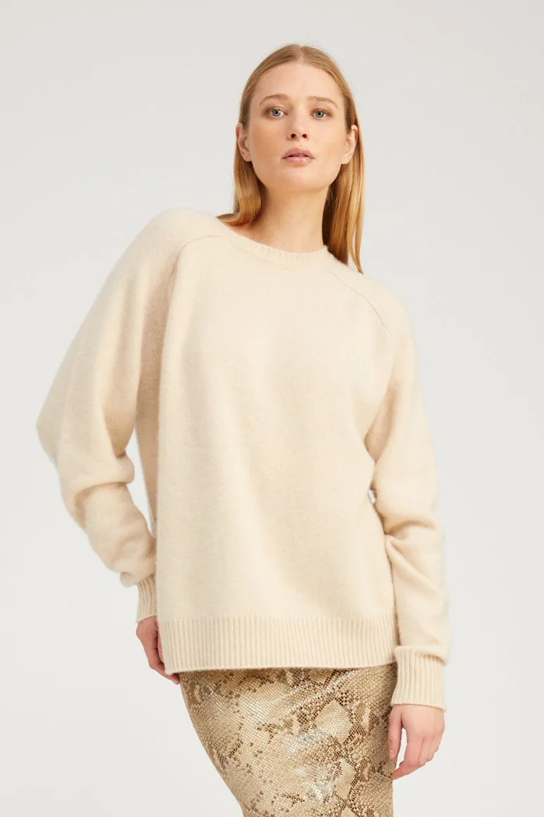 Oat Cashmere Boyfriend Sweater sold by SPRWMN
