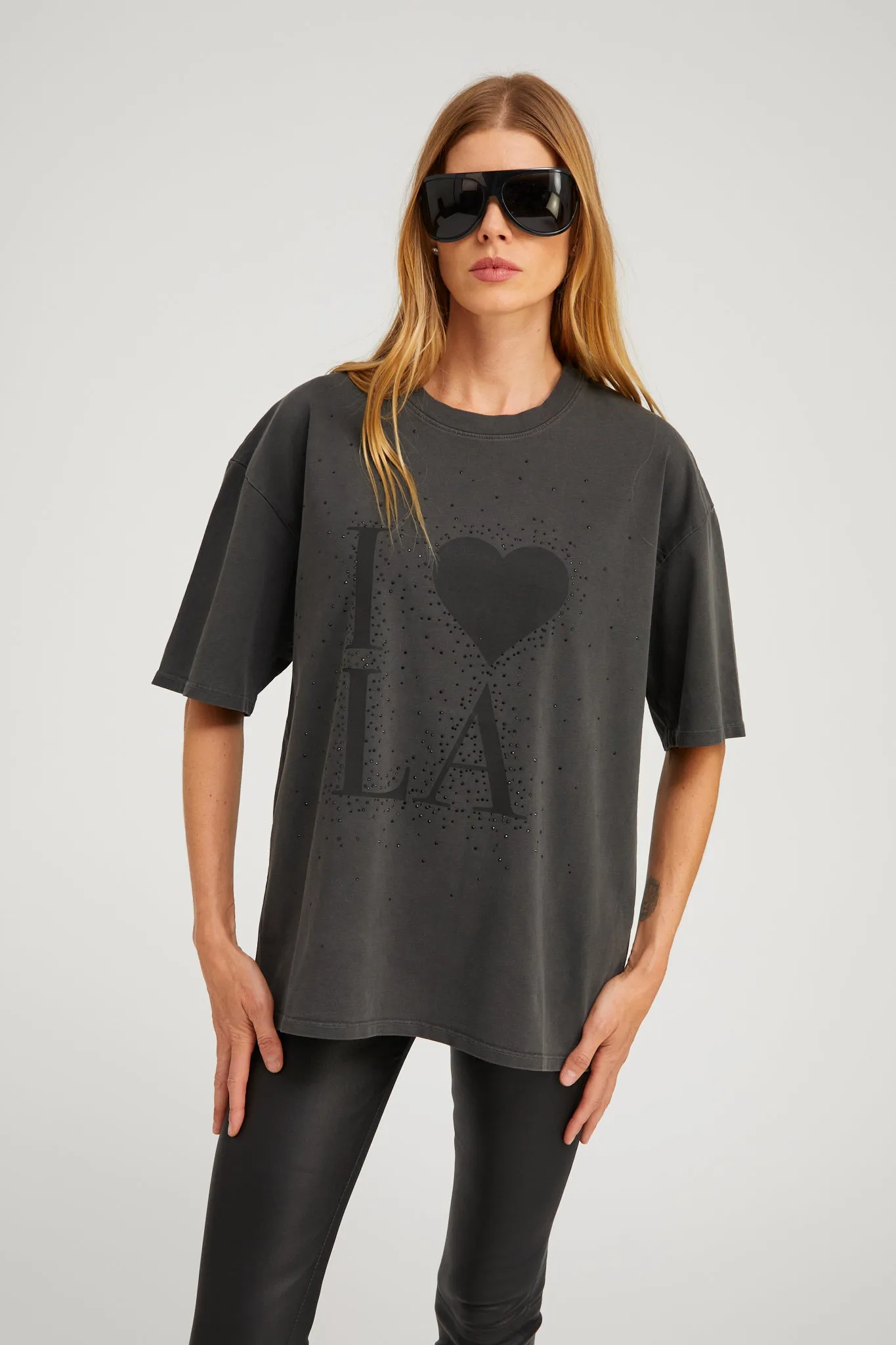 Vintage Black I Love LA Tee sold by SPRWMN