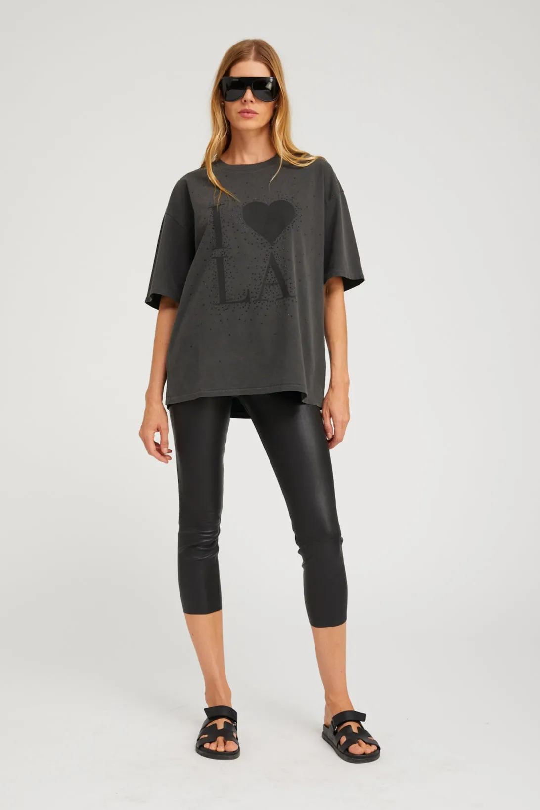 Vintage Black I Love LA Tee sold by SPRWMN product image thumbnail 5