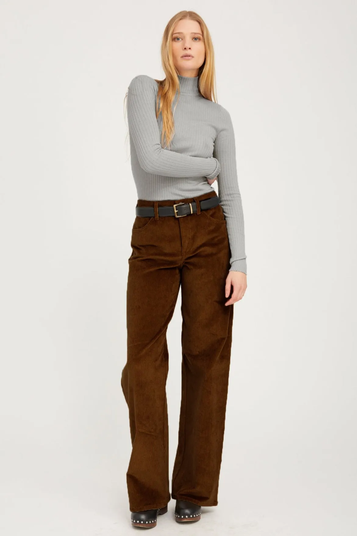 Americano Corduroy Wide Leg Trousers sold by SPRWMN