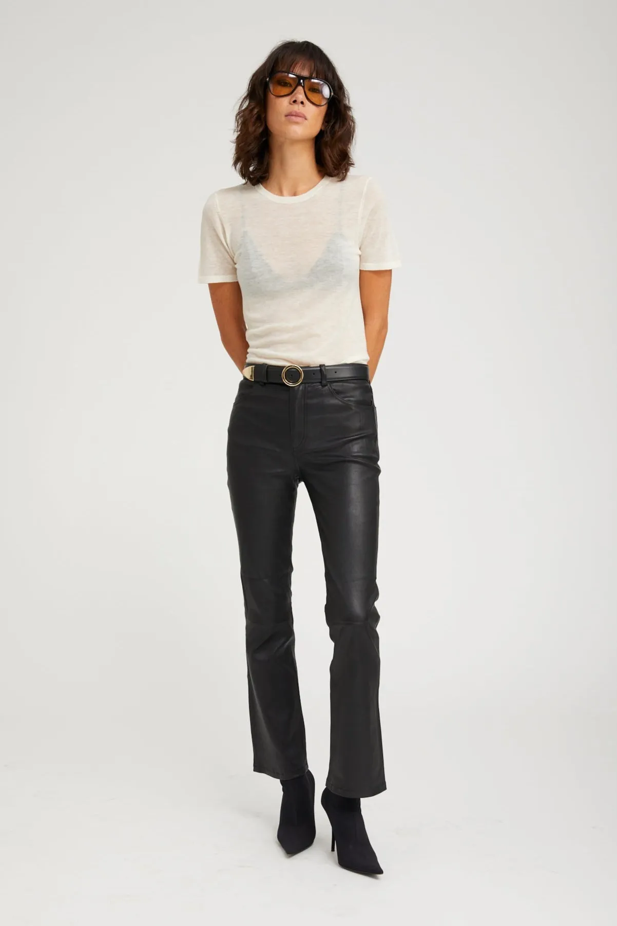 Ivory Tissue Cashmere Classic Tee sold by SPRWMN product image thumbnail 2