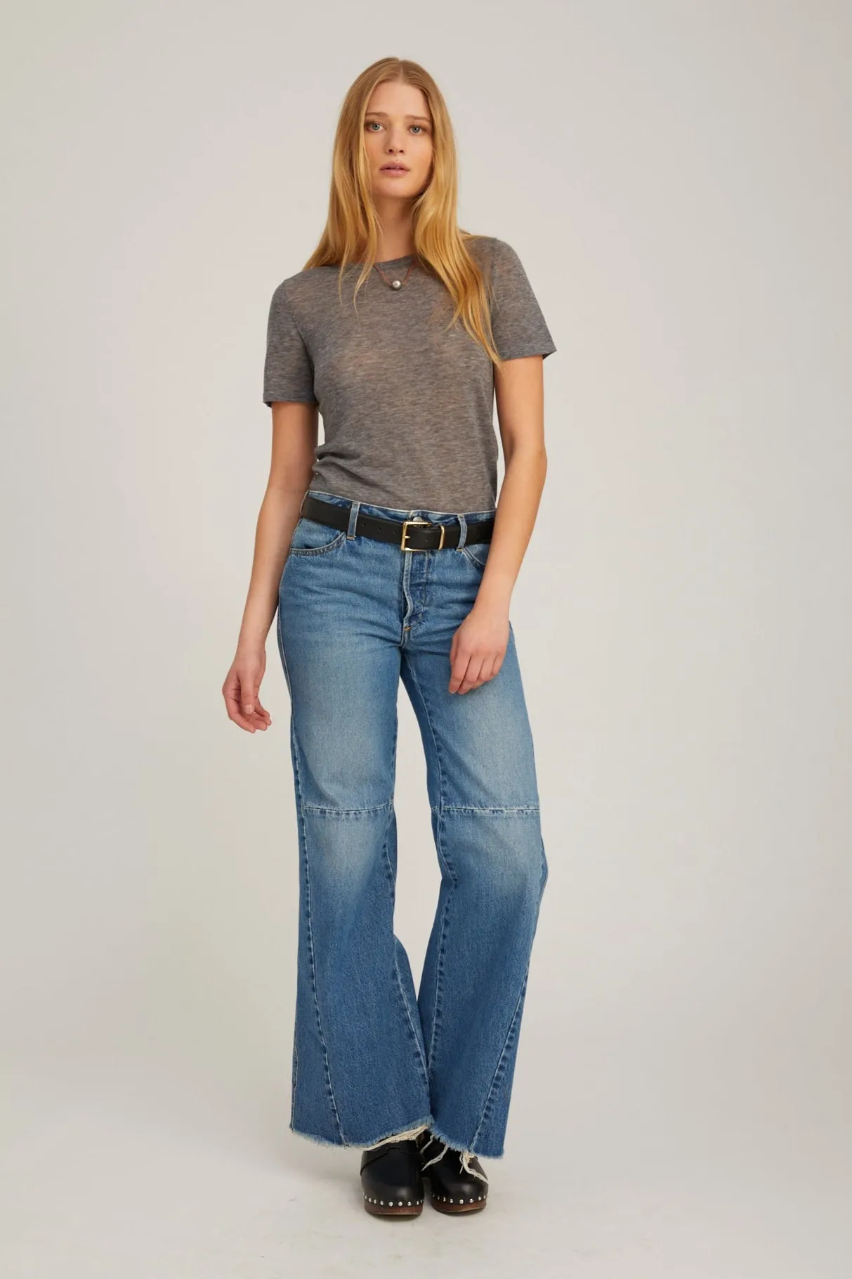 Grey Tissue Cashmere Classic Tee sold by SPRWMN product image thumbnail 4