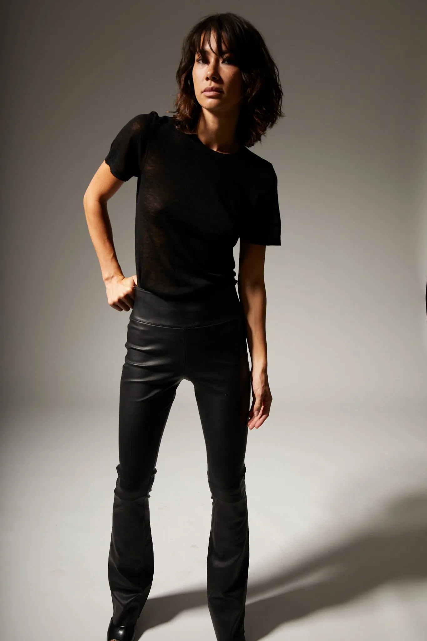 Black Tissue Cashmere Classic Tee sold by SPRWMN product image thumbnail 2