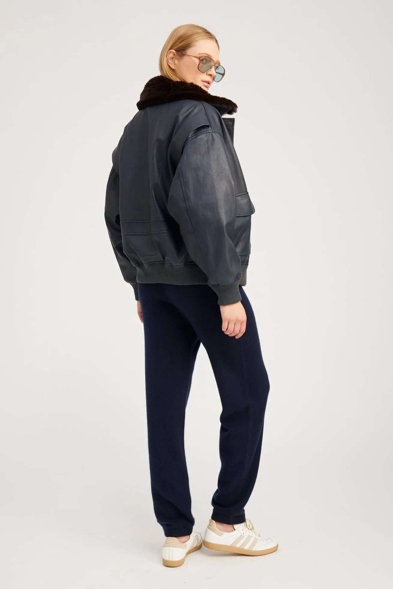 Midnight Leather Vintage Aviator Jacket sold by SPRWMN product image thumbnail 3