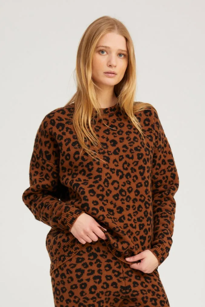 Leopard Cashmere Sweatshirt sold by SPRWMN