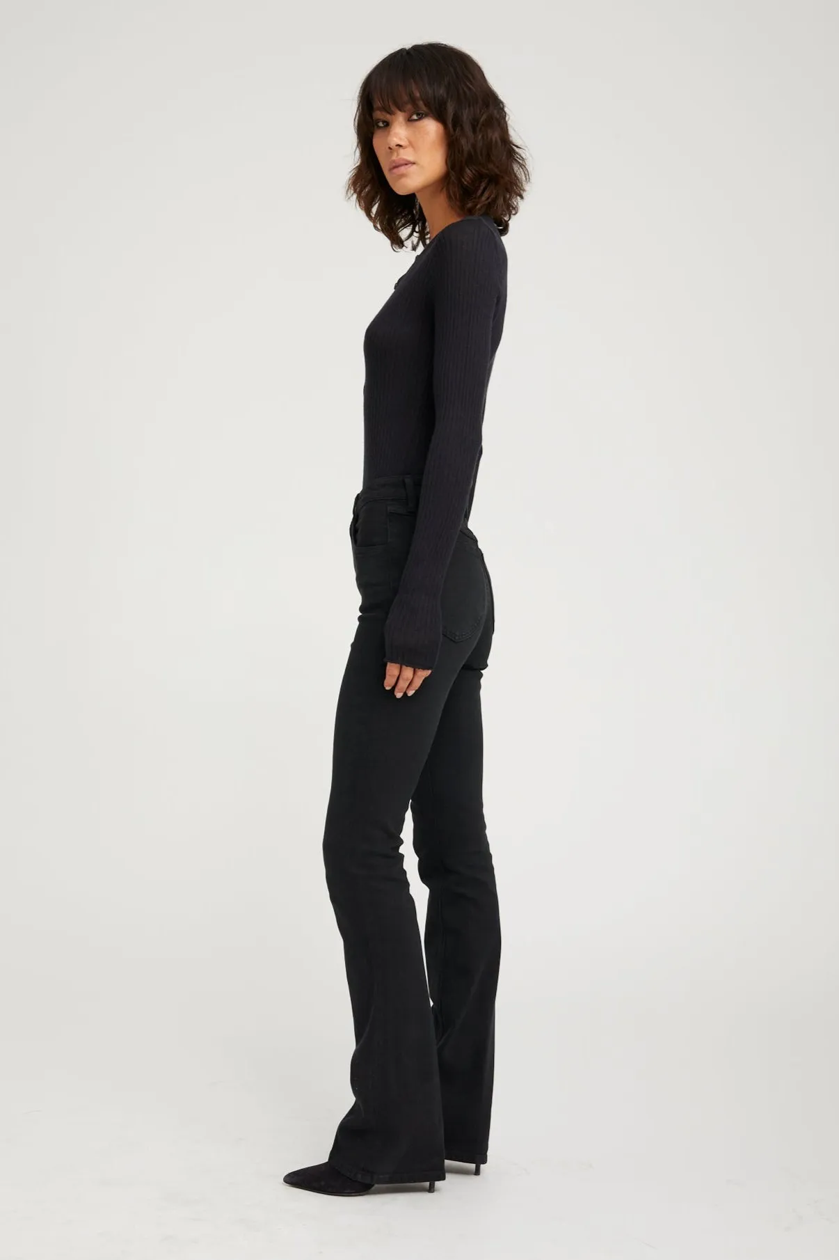 Black Cashmere Henley sold by SPRWMN product image thumbnail 4