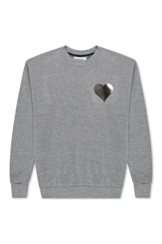 Dark Grey Heart Sweatshirt sold by SPRWMN