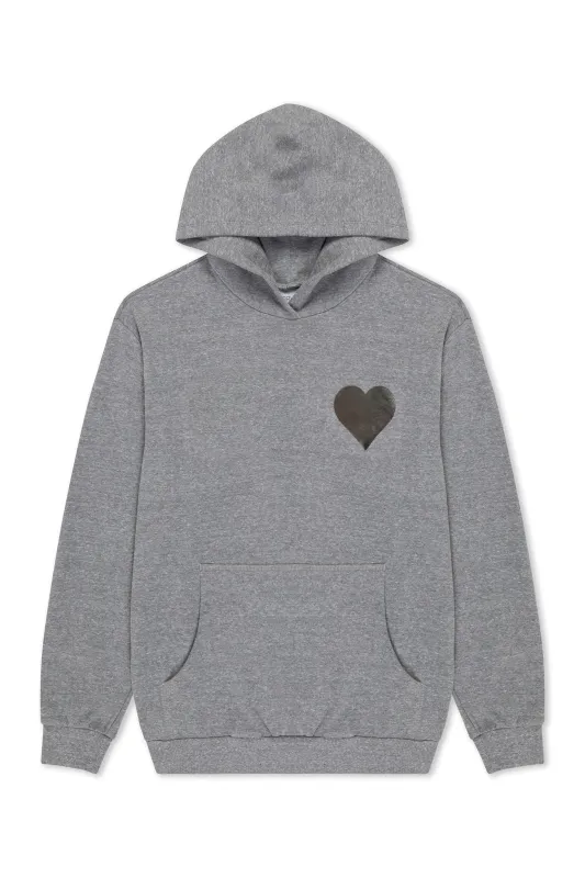 Dark Grey Heart Hoodie sold by SPRWMN