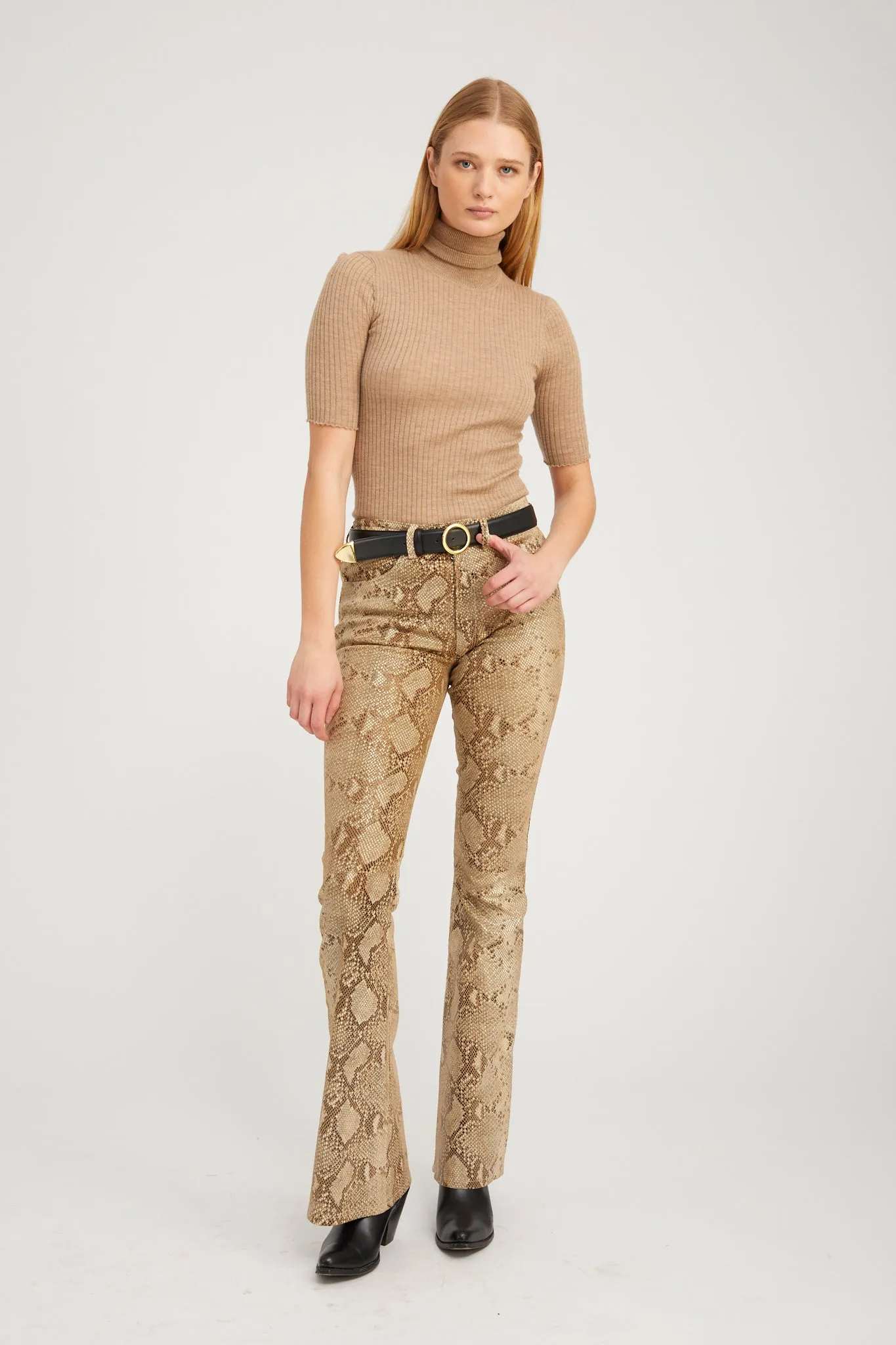 Leather 5 Pocket Micro Flare sold by SPRWMN product image thumbnail 2