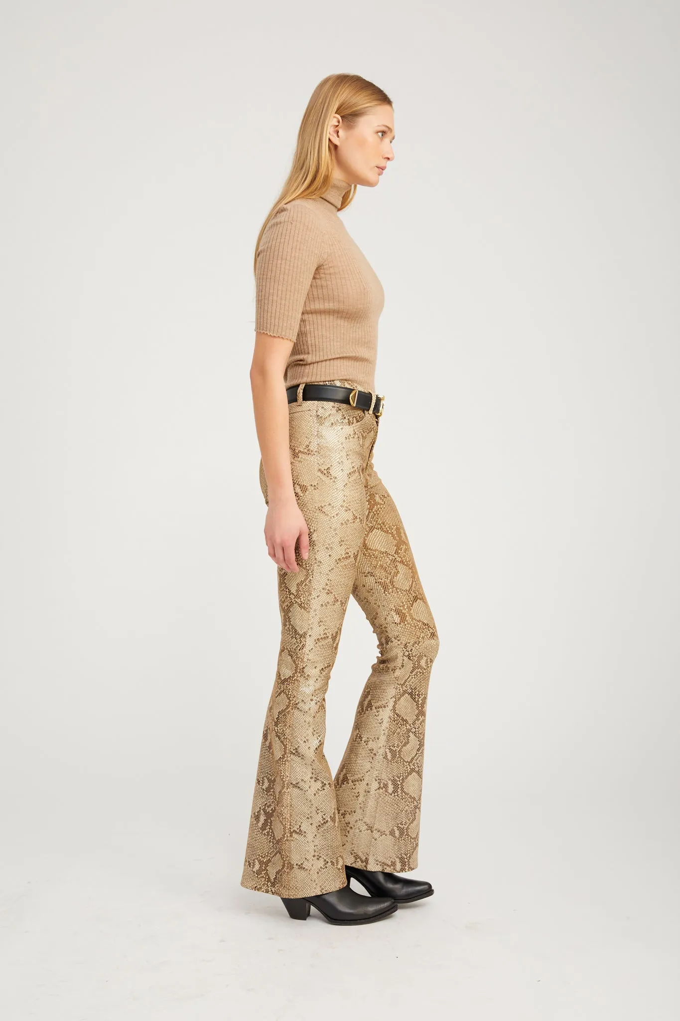 Leather 5 Pocket Micro Flare sold by SPRWMN product image thumbnail 3