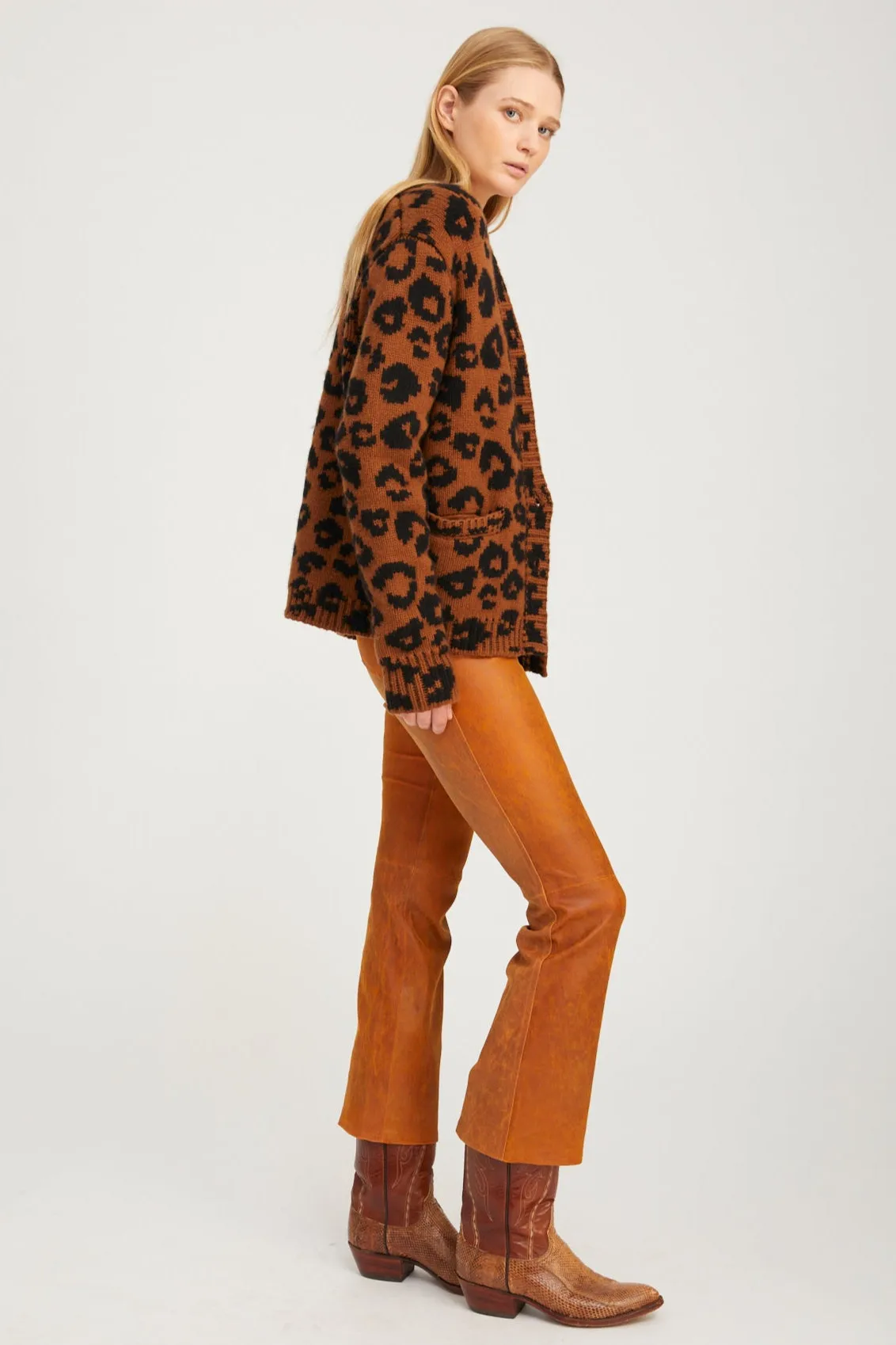 Leather 5 Pocket Ankle Flare sold by SPRWMN product image thumbnail 3