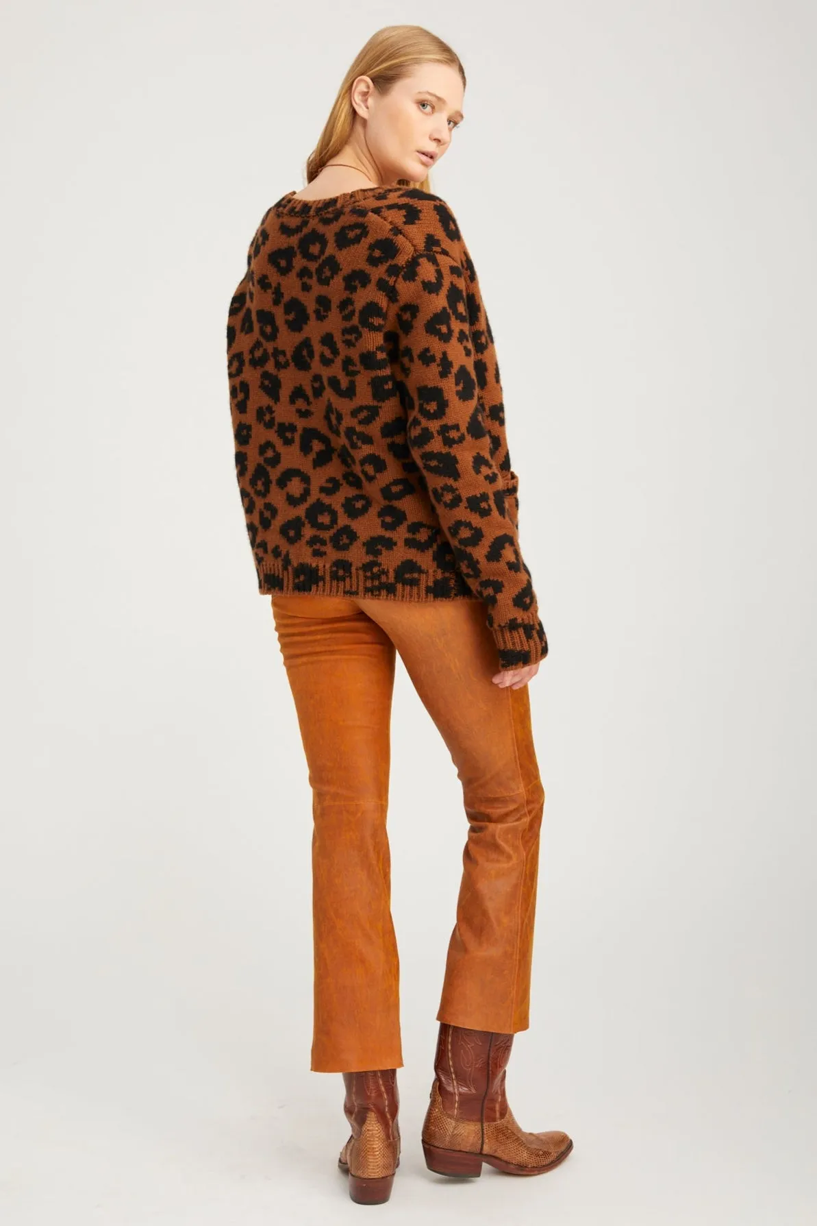 Leather 5 Pocket Ankle Flare sold by SPRWMN product image thumbnail 2