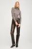 Burnt Umber Leather 5 Pocket Slim Straight sold by SPRWMN