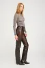 Burnt Umber Leather 5 Pocket Slim Straight sold by SPRWMN