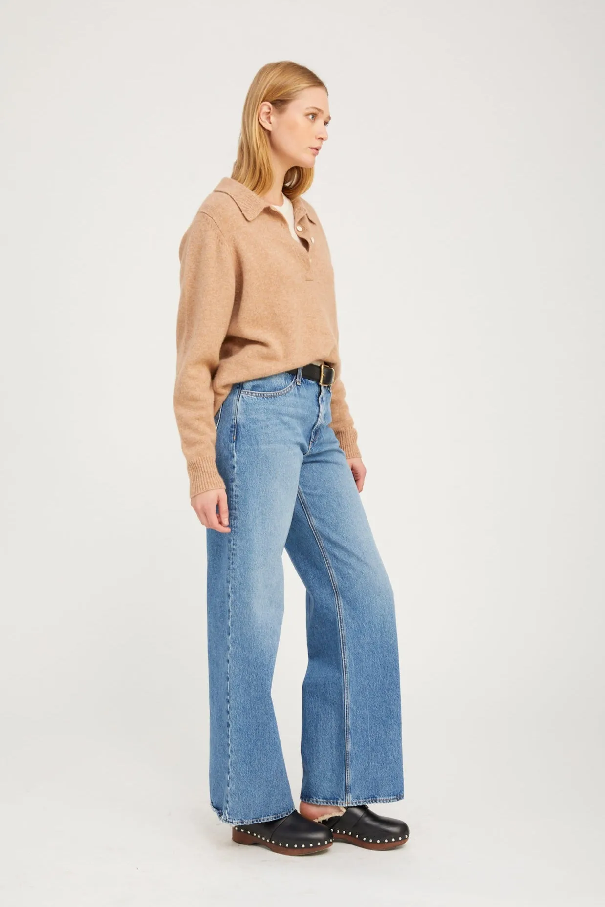 Almondine Cashmere Polo Sweater sold by SPRWMN product image thumbnail 4