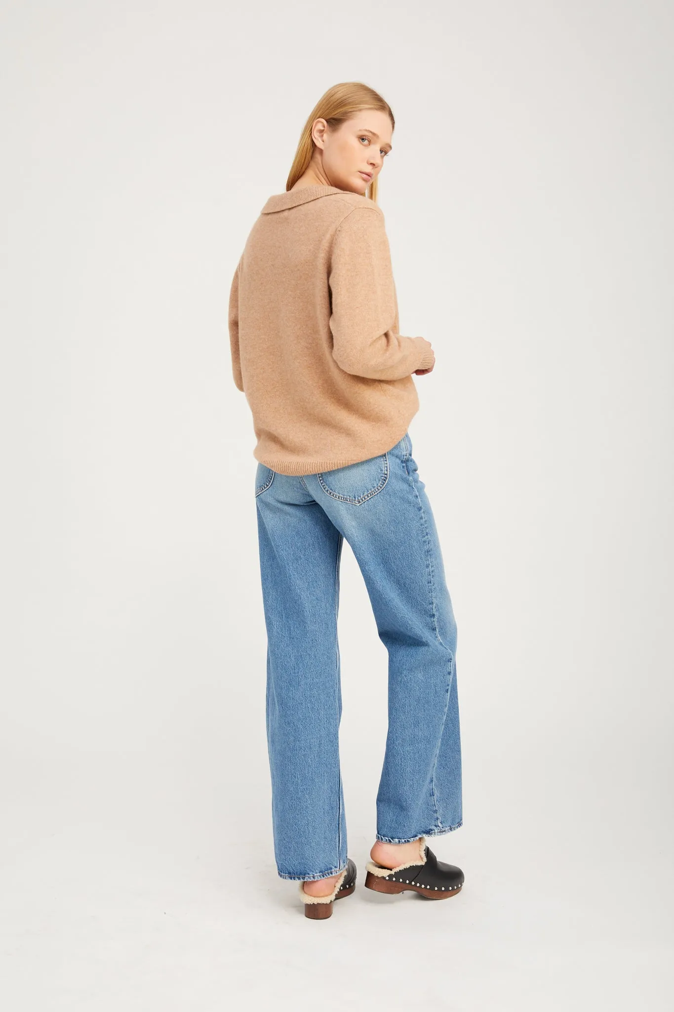 Almondine Cashmere Polo Sweater sold by SPRWMN product image thumbnail 5