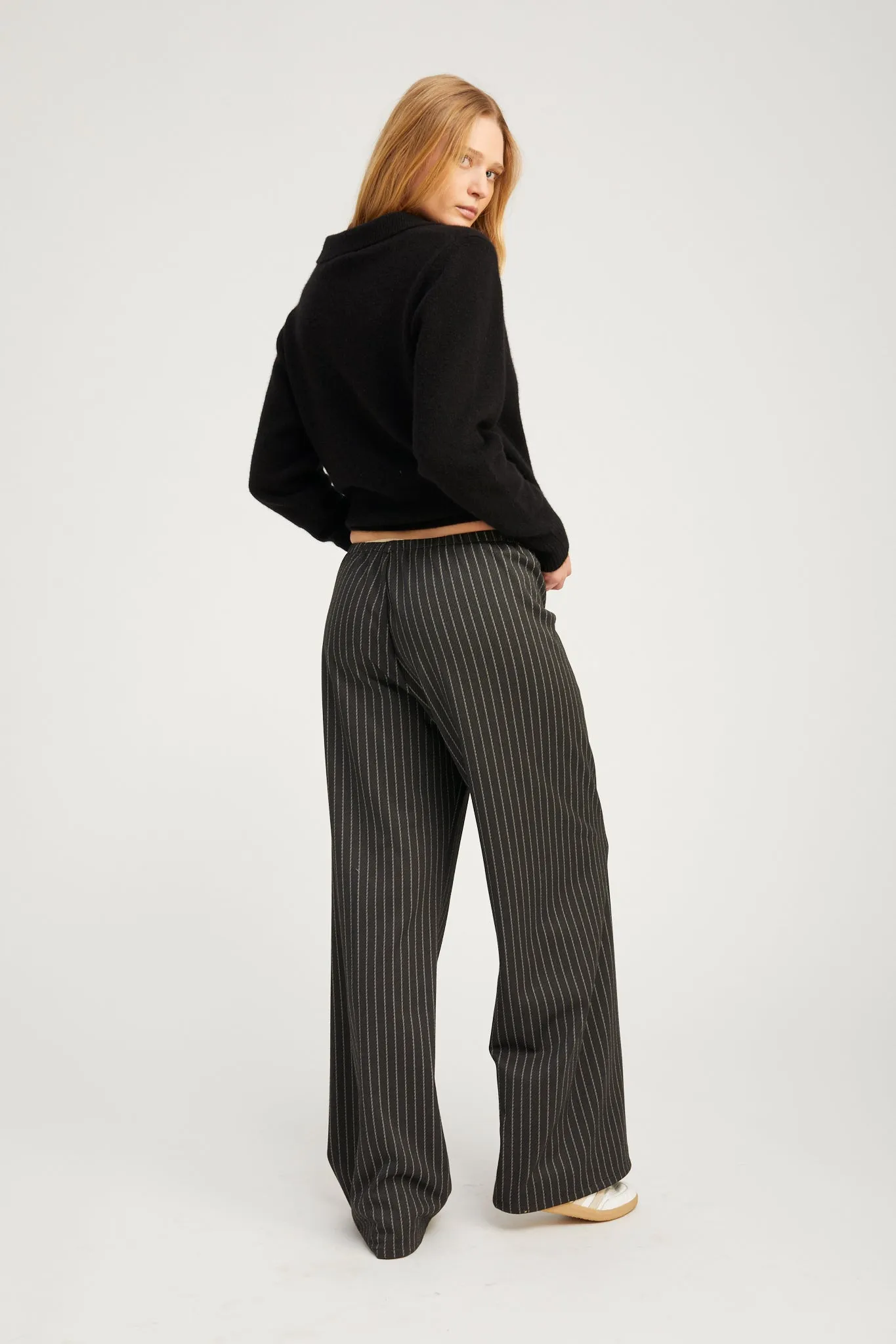 Black Cashmere Polo Sweater sold by SPRWMN product image thumbnail 3