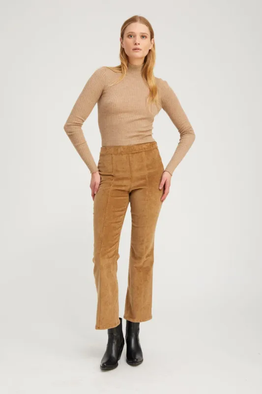 Sepia Corduroy Ankle Flare with Princess Seams sold by SPRWMN