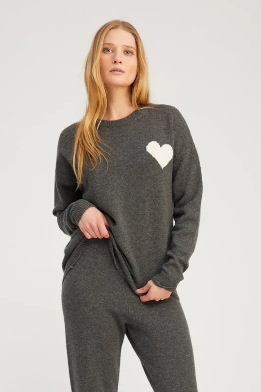 Cashmere Heart Logo Sweatshirt made by SPRWMN