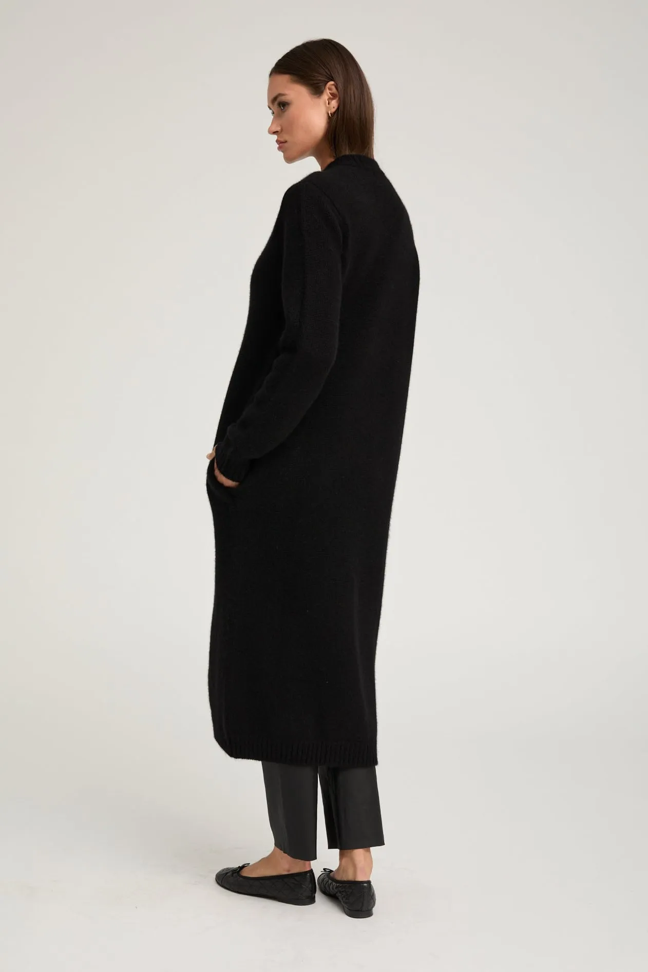 Black Heavy Cashmere Cardigan sold by SPRWMN product image thumbnail 3