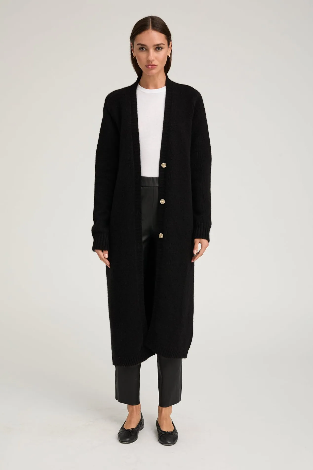 Black Heavy Cashmere Cardigan sold by SPRWMN