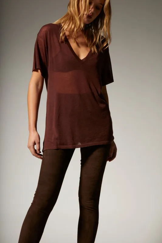 Tissue V-Neck Tee made by SPRWMN