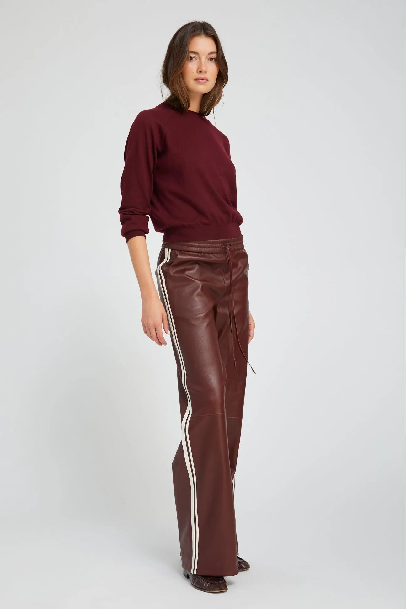 Wine Cashmere Raglan Sweater sold by SPRWMN product image thumbnail 2