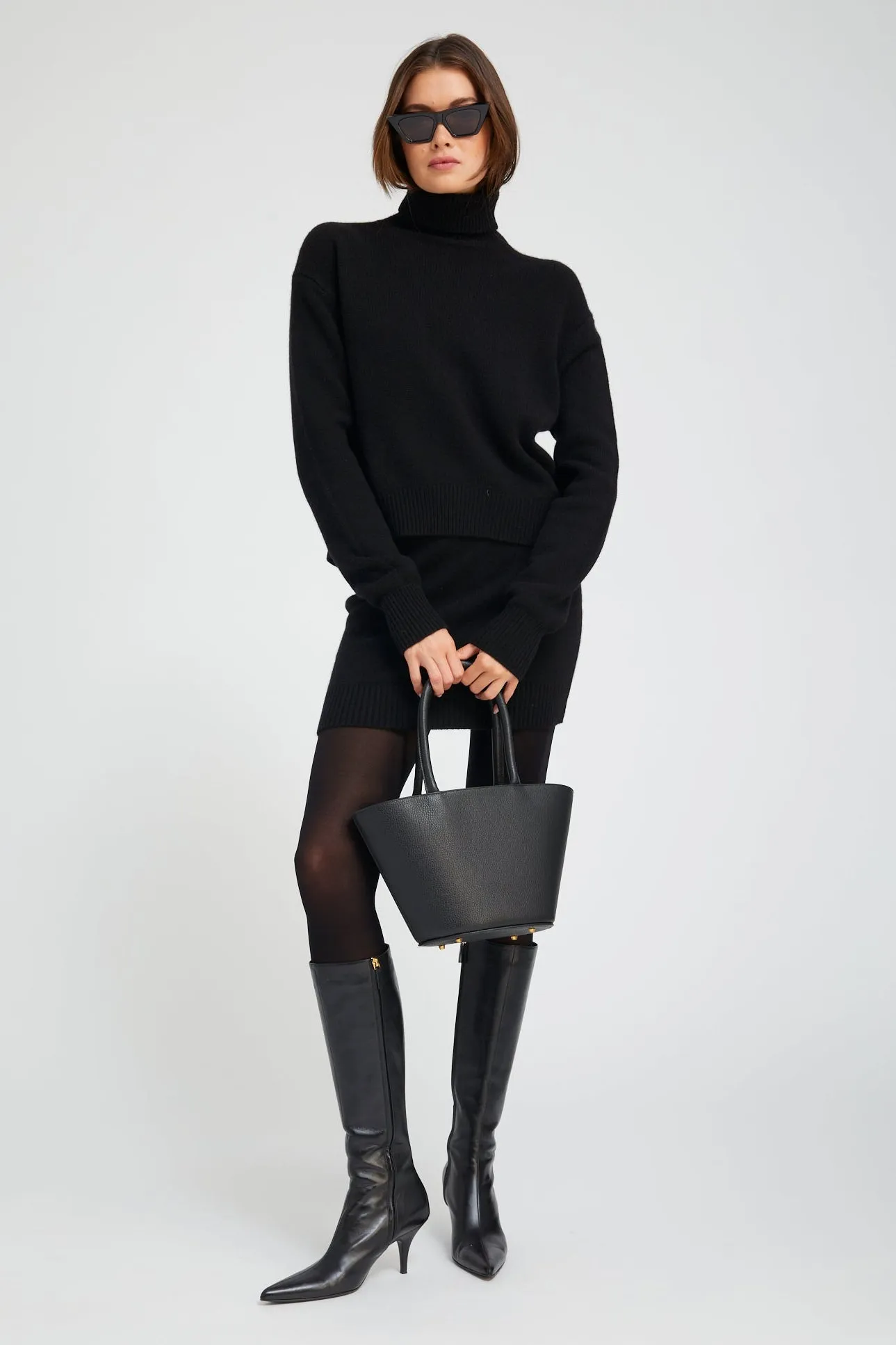 Black Cashmere Mia Skirt sold by SPRWMN product image thumbnail 2