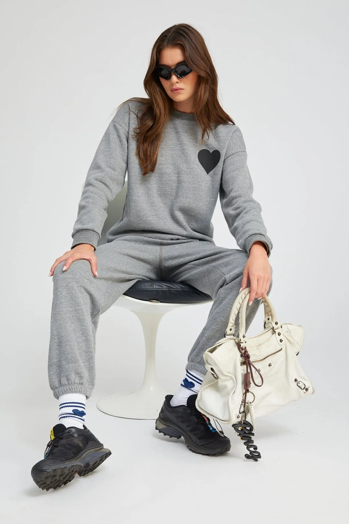 Heather Grey Heart Sweatshirt sold by SPRWMN product image thumbnail 2