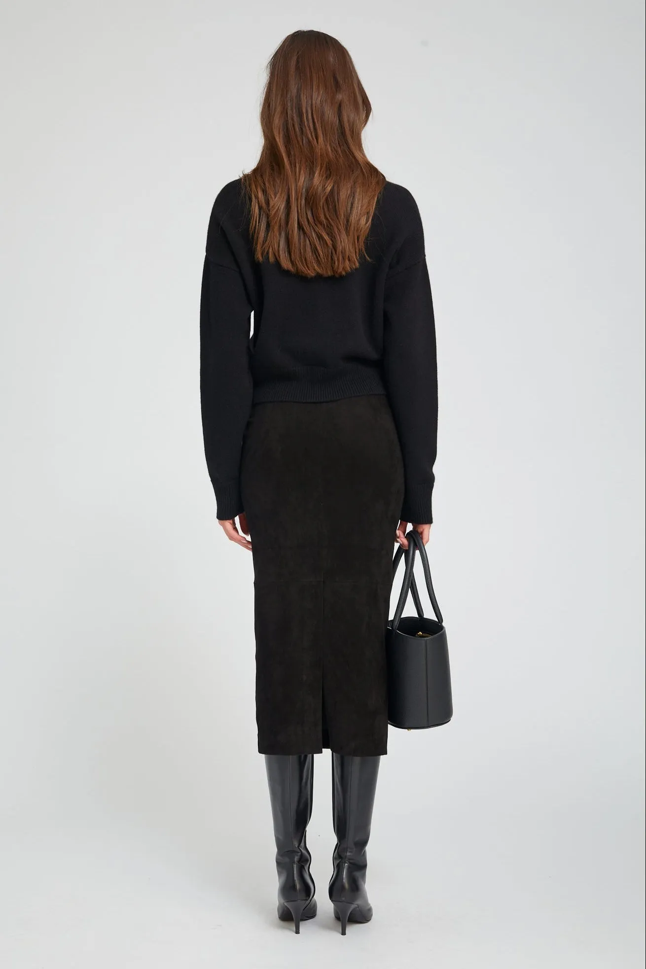 Black Suede Tube Skirt sold by SPRWMN product image thumbnail 3