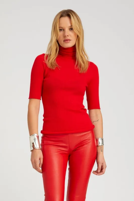 Red Cashmere Turtleneck sold by SPRWMN