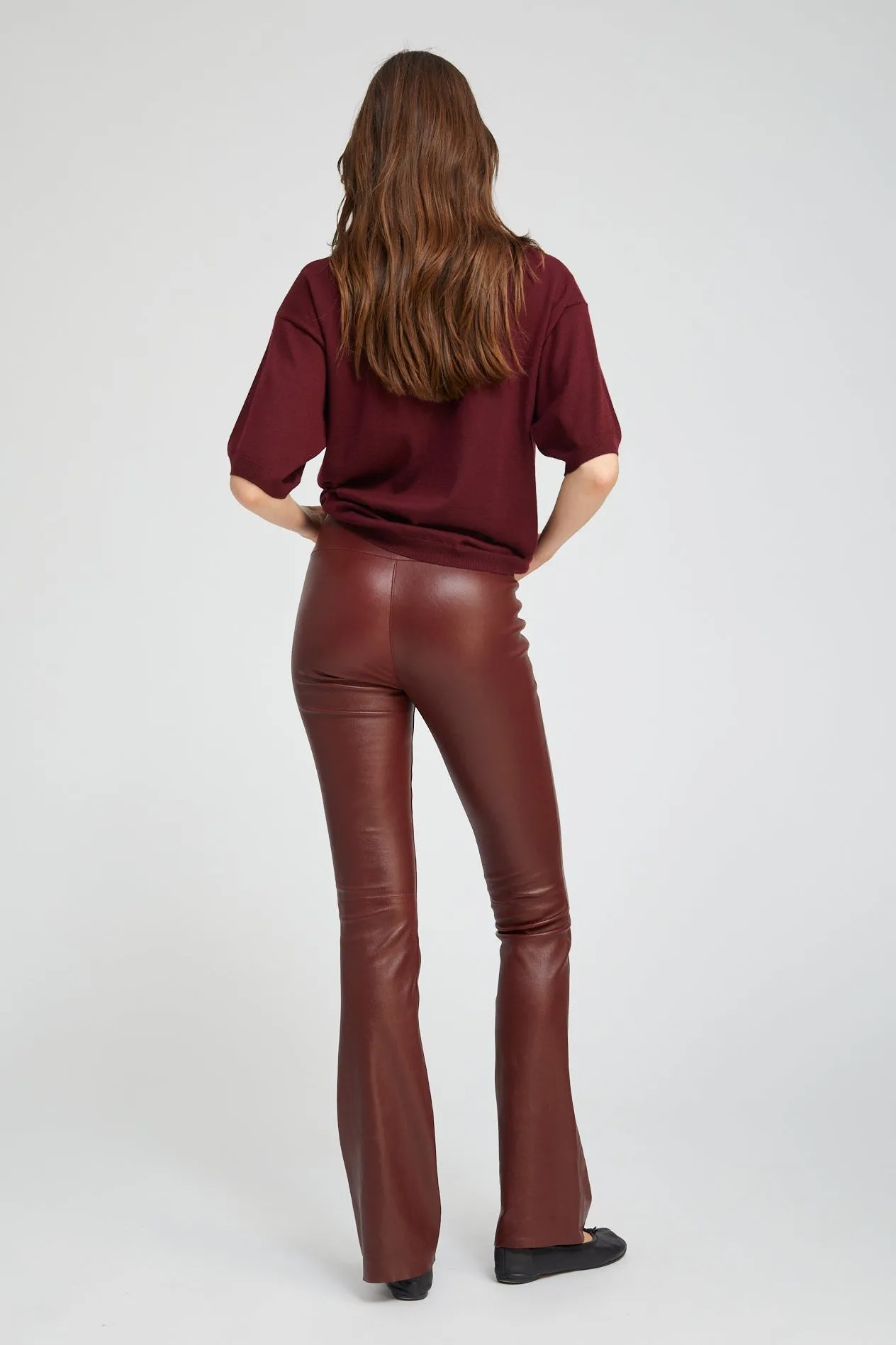 Wine Cashmere Boxy Tee sold by SPRWMN product image thumbnail 3