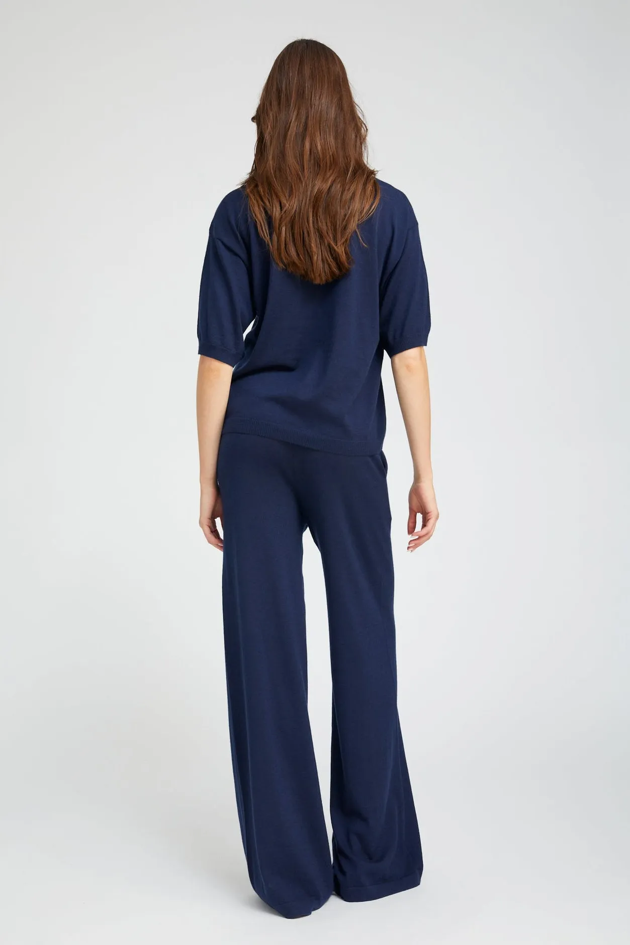 Navy Cashmere Boxy Tee sold by SPRWMN product image thumbnail 4