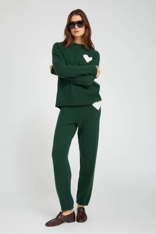 Ivy Cashmere Heart Logo Sweatpants sold by SPRWMN